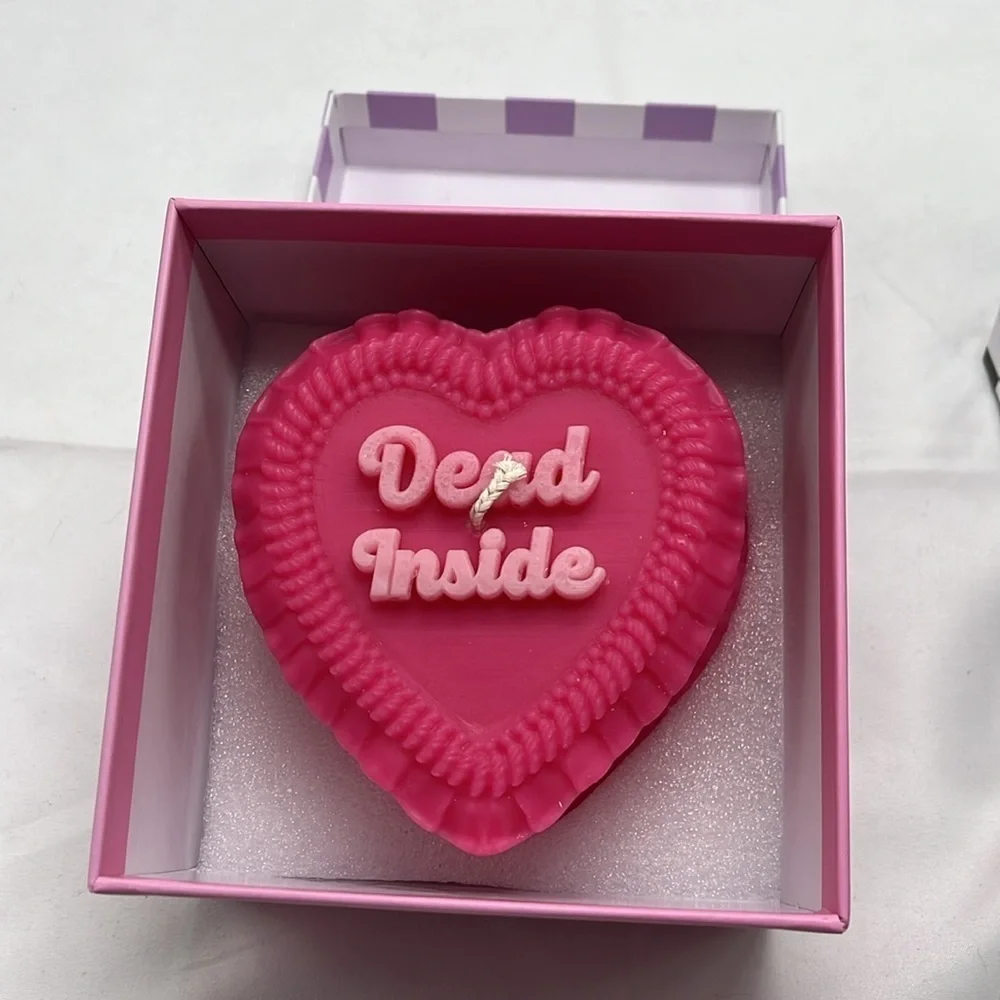 Soy Wax Blend Candle Dead Inside Heart Candle